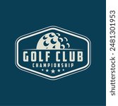 Golf logo vector template design illustration for golf club