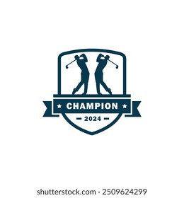 Ilustración de Plantilla de Vector de logotipo de golf