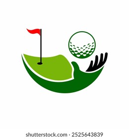 golf logo vector template illustration design