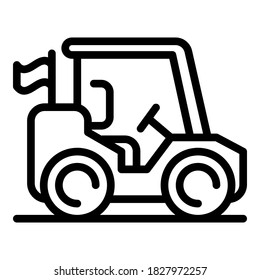 Golf machine icon. Outline golf machine vector icon for web design isolated on white background