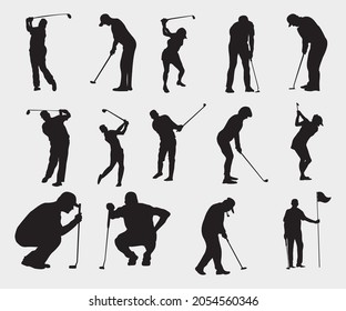 Golf Man Printable Vector Illustration Golf Stock Vector (Royalty Free ...