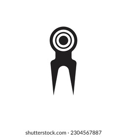 Golf Mark Filled Icon Vector Illustration