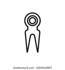 Golf Mark Outline Icon Vector Illustration