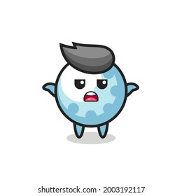 golf mascot character saying I do not know , cute style design for t shirt, sticker, logo element