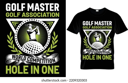 golf master gilf association world competition hole in one t-shirt.