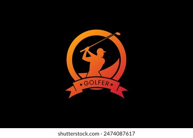 Golf modern circle abstract logo
