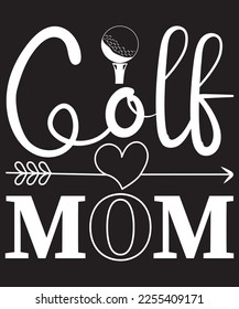 Golf Mom T-Shirt Design Template