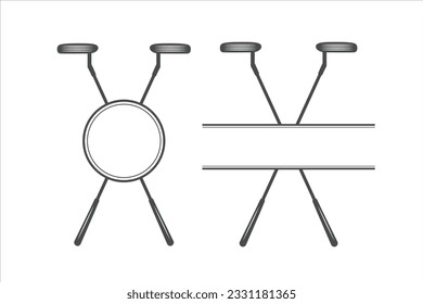 Golf Monogram silhouette, Golf  Monogram Vector, Golf  illustration, Sports Monogram Vector, Sports silhouette, silhouette