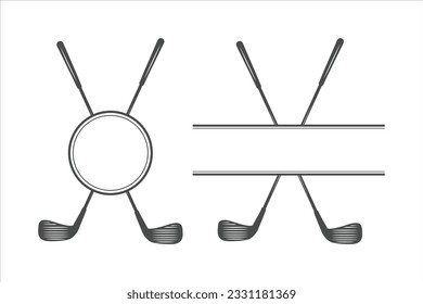 Golf Monogram silhouette, Golf  Monogram Vector, Golf  illustration, Sports Monogram Vector, Sports silhouette, silhouette