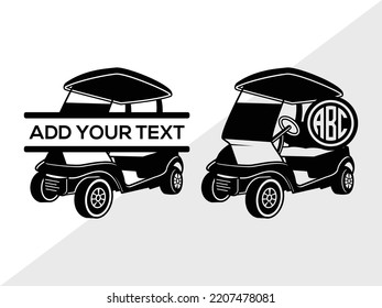 Golf Monogram SVG Printable Vector Illustration