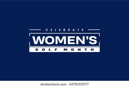 Mes de Golf Femenino Festiva Concept Vector