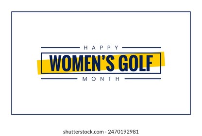 Mes de Golf Femenino Festiva Concept Vector