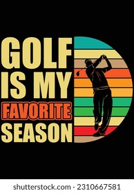 El golf es mi diseño de arte vectorial de temporada favorito, archivo EPS. archivo de diseño para camiseta. SVG, archivo de diseño de corte EPS