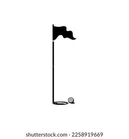 Golf objects set: players, ball, golf clubs. Hand drawn sketch drawing converted to vector.