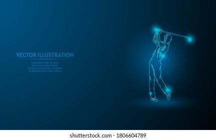 golf on blue abstract background. simple blue background. Starlight background