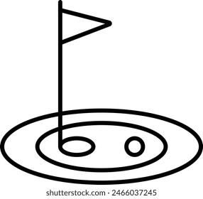 Golf outline icon vector illustration