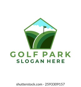 Golf Park logo design vector. Golf Club logo design template