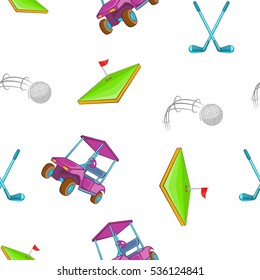 Golf pattern. Cartoon illustration of golf vector pattern for web