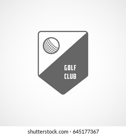 Golf Pennant Flat Icon On White Background