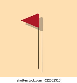 Golf pennant icon, vector illustration design. Sport objects collection.