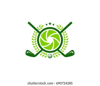 Golf Photo Icon Logo Design Element