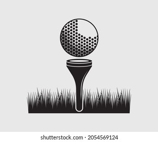 Golf Pin Printable Vector Illustration. Golf Pin Silhouettes Vector.	