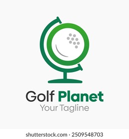 Modelo de design de logotipo Golf Planet. Bom para negócios, agência, comunidade e organização
