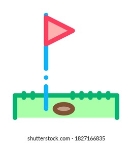Golf Play Field Icon Vector. Outline Golf Play Field Sign. Isolated Contour Symbol Illustration