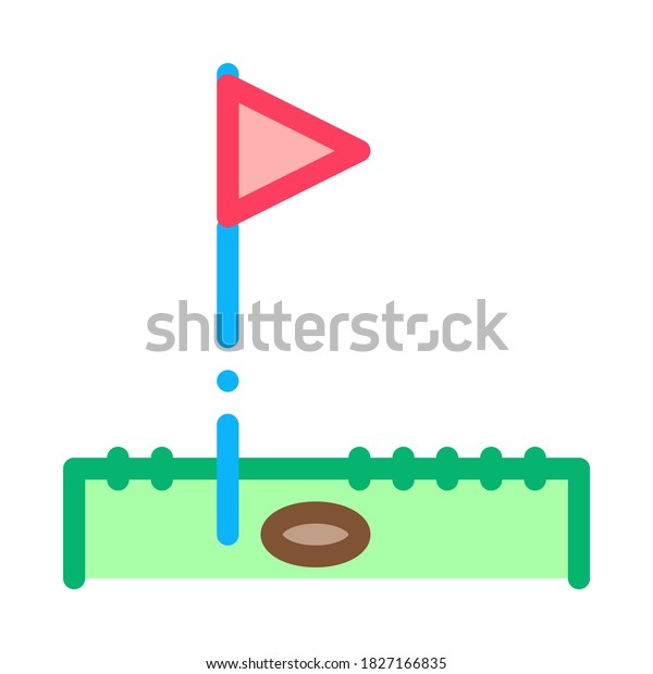 Golf Play Field Icon Vector.\
Outline Golf Play Field Sign. Isolated Contour Symbol\
Illustration