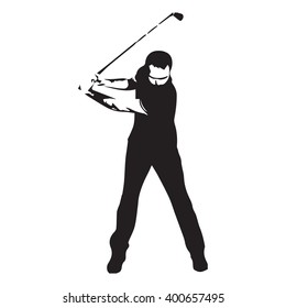 Golf player abstract vector illustration