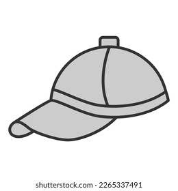 Tapa del jugador de golf - icono, ilustración sobre fondo blanco, estilo gris