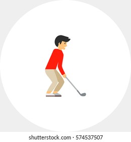 Golf Player with Club