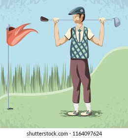 golf player in the course