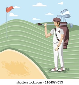 golf player in the course