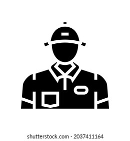 golf player glyph icon vector. golf player sign. isolated contour symbol black illustration
