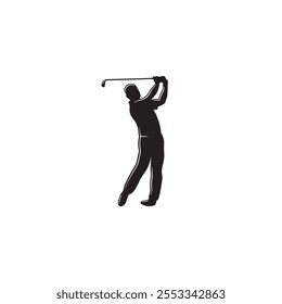 Golf player icon flat vector design