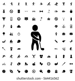 golf player icon illustration isolated vector sign symbol