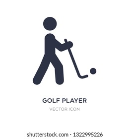 golf player icon on white background. Simple element illustration from Sports concept. golf player sign icon symbol design.