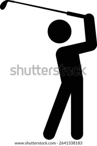   golf player icon. in trendy flat style isolated on white background. black design. Symbol for your web site design, logo, app, UI. Vector illustration 