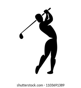 Golf player icon vector in trendy flat style isolated on white background