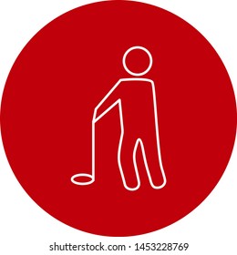 Golf Player icon for your project

