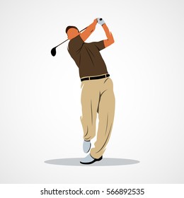 golf player illustration