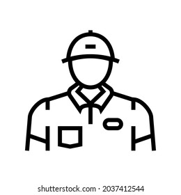 golf player line icon vector. golf player sign. isolated contour symbol black illustration