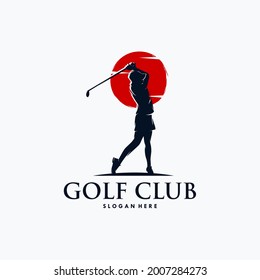 Design-Vorlage für Golf-Player-Logo