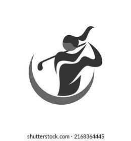 Golf Player Logo Design Template
