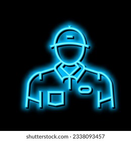 golf player neon light sign vector. golf player illustration