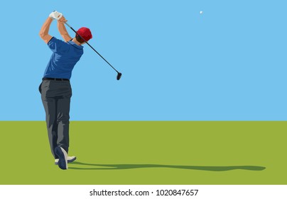 Golf Player on green