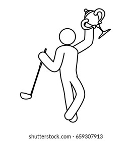 Golf player pictogram