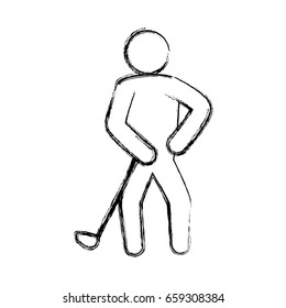 Golf player pictogram