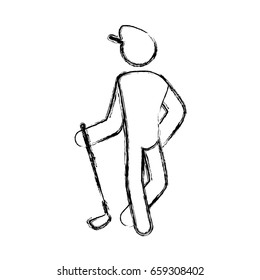 Golf player pictogram